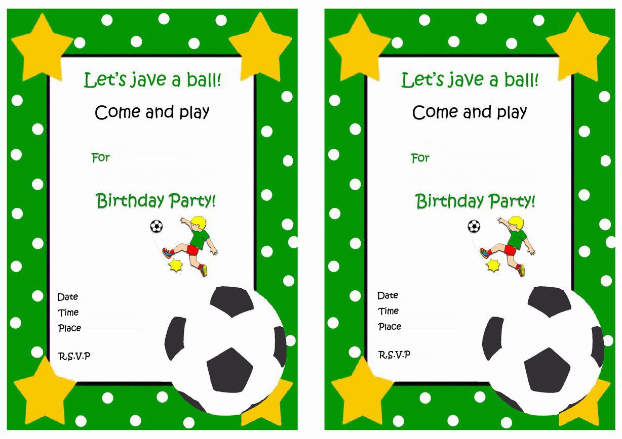 Free Printable Soccer Invitations For Birthday Party