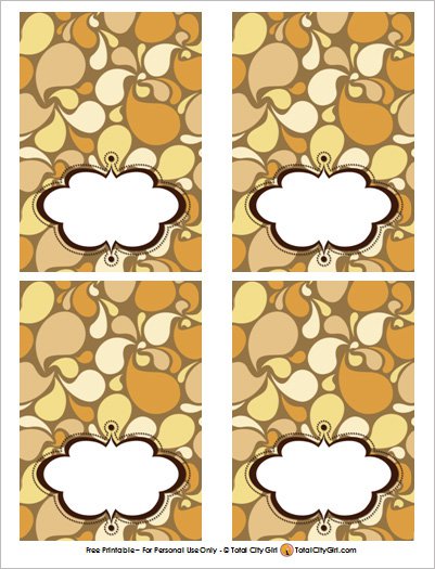 Free Printable Thanksgiving Dinner Place Cards