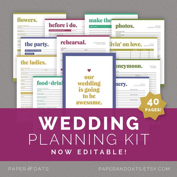 Free Printable Wedding Planning Organizer