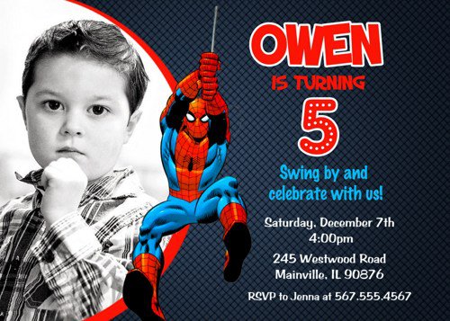 Free Spiderman Birthday Invitations Printable