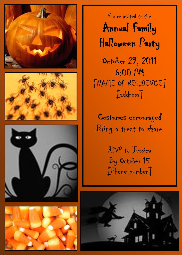 Halloween Party Invitation Templates