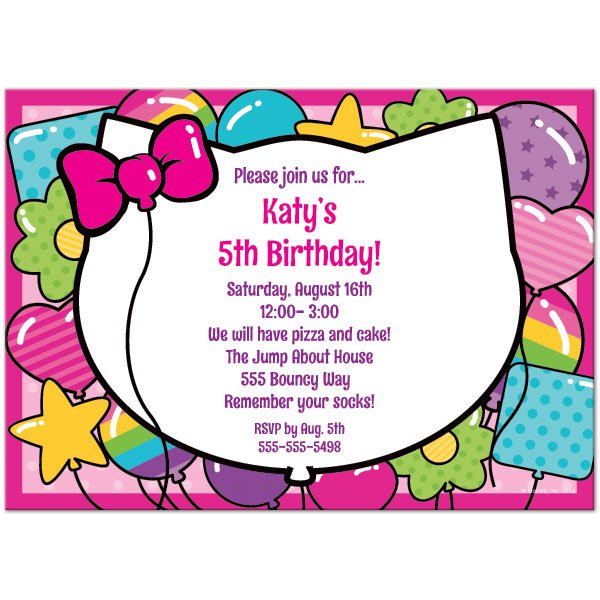 Hello Kitty Personalized Invitations