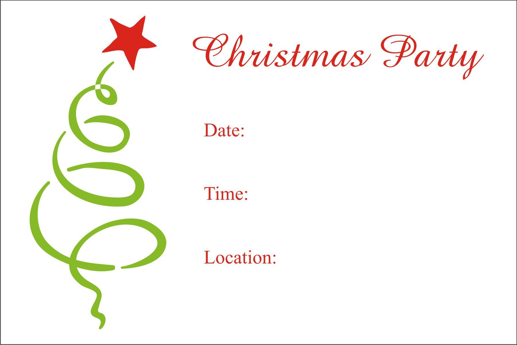 Holiday Party Invitations Printable