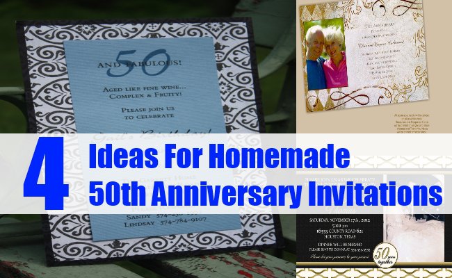 Homemade 50th Anniversary Invitations