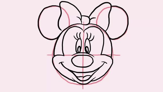 How To Draw Minnie Mouse When She Was A Baby Step By Step