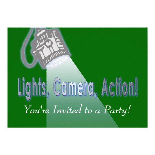Lights Camera Action Party Invitations
