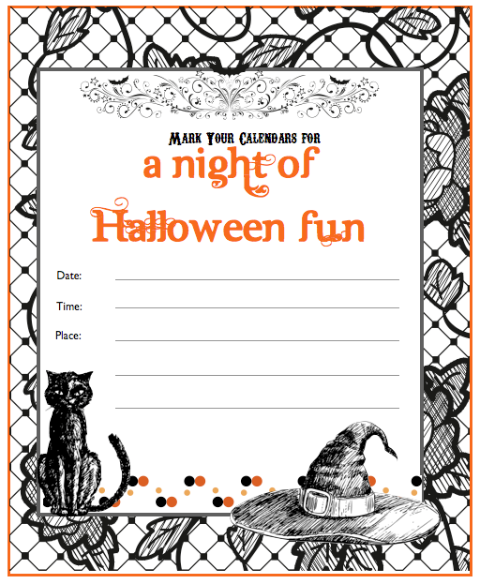 Make Your Own Halloween Invitations Free
