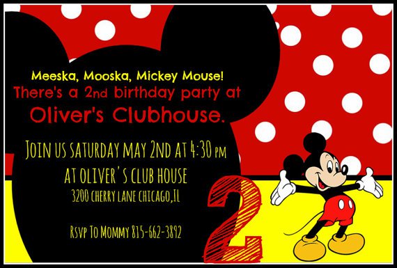 Meeska Mooska Mickey Mouse Invitation