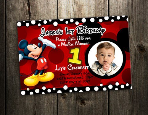 Mickey Mouse Birthday Party Invitations