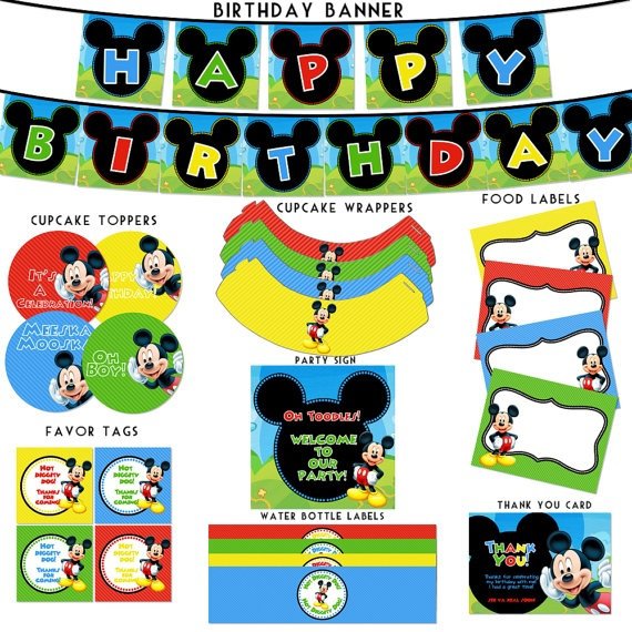 Mickey Mouse Clubhouse Birthday Invitations Printable