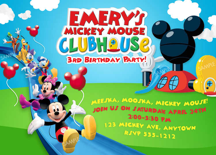 Mickey Mouse Clubhouse Invitation Template