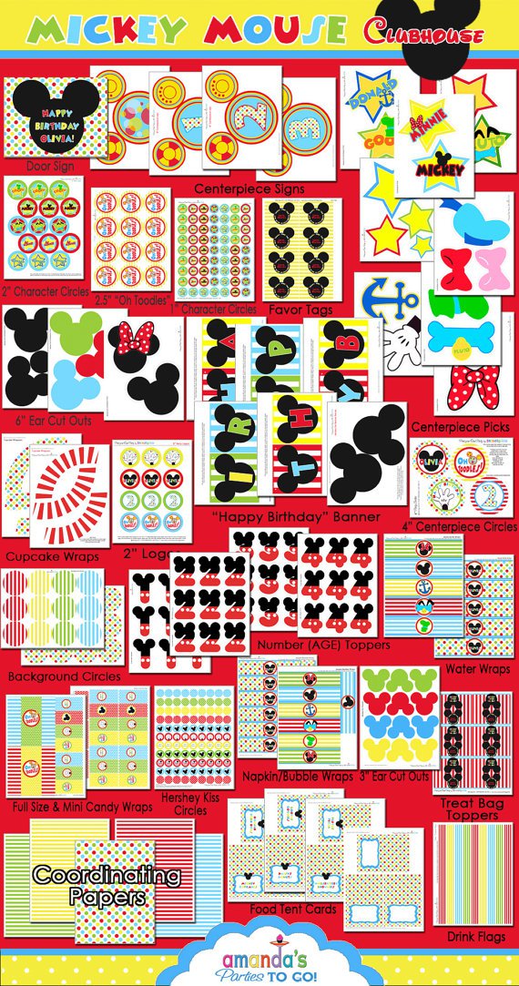 Mickey Mouse Clubhouse Printable Templates