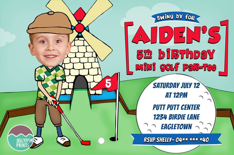 Mini Golf Party Invitations Printable