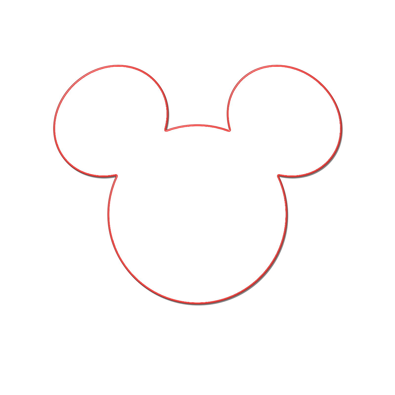 Mickey Mouse Head Outline Transparent