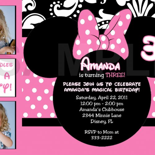 Minnie Mouse Invitations Free Downloads