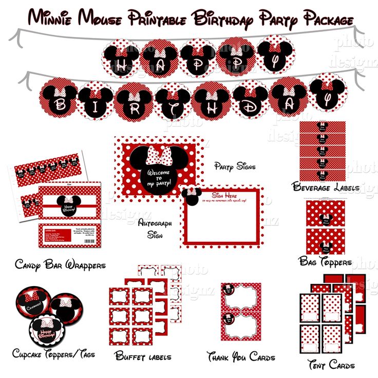 Minnie Mouse Party Printables Free