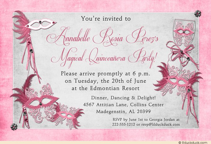 Pink Flower Quince Invitations