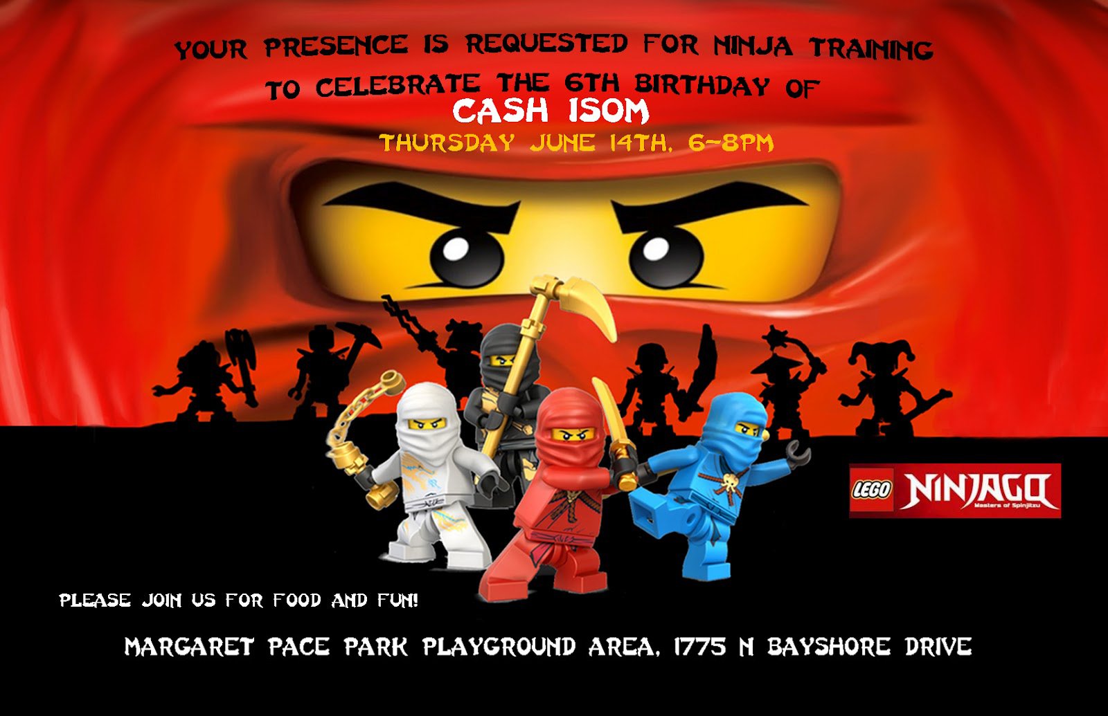 Free Printable Ninjago Birthday Invitations Invitation Design Blog