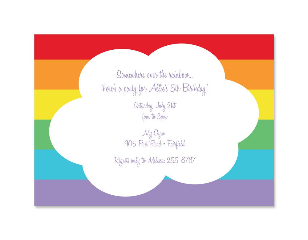 Printable Rainbow Invitations For Birthdays