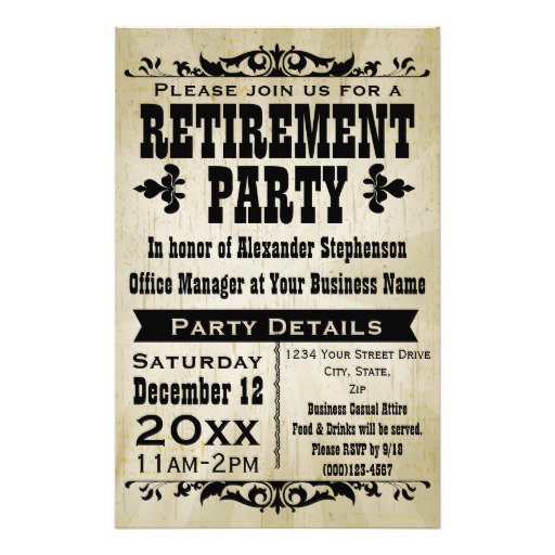 Retirement Invitation Flyer Templates