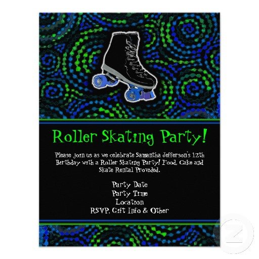 Rolling Skating Boy Invitations