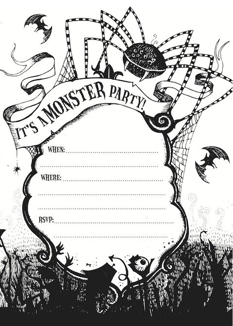 Scary Halloween Party Invitations Templates