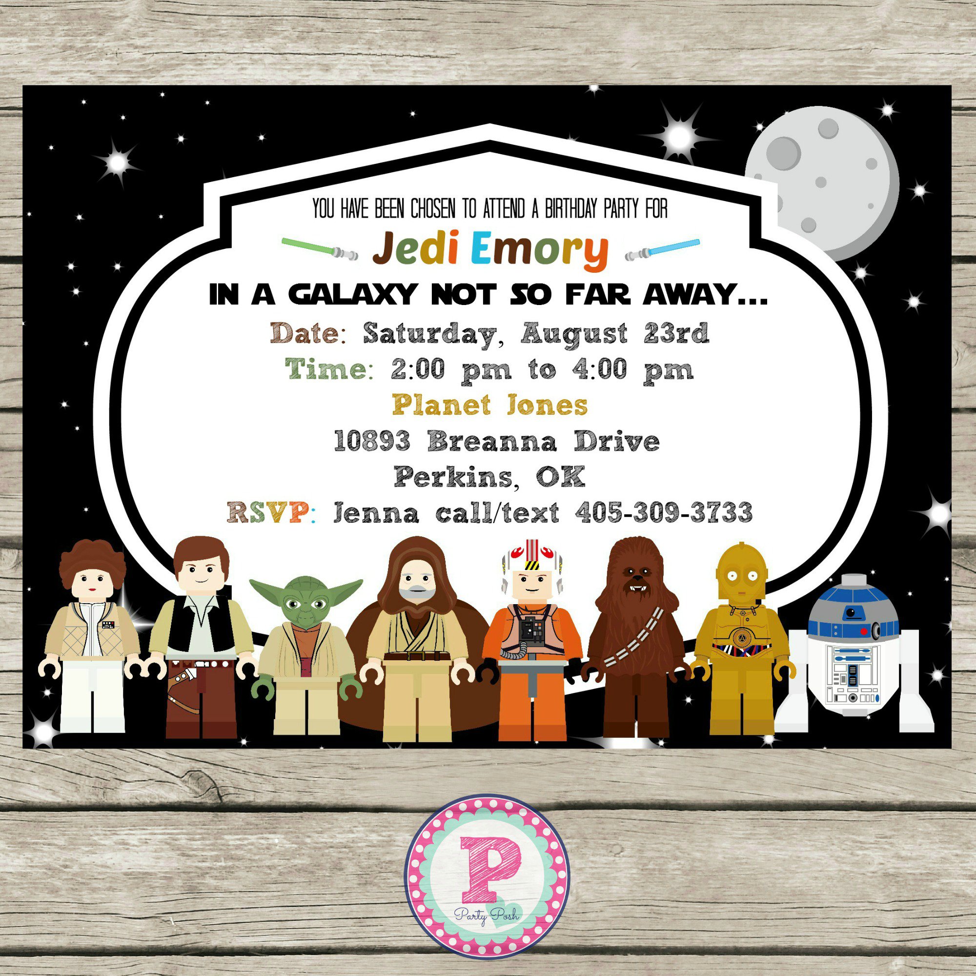 Star Wars Birthday Party Invitations