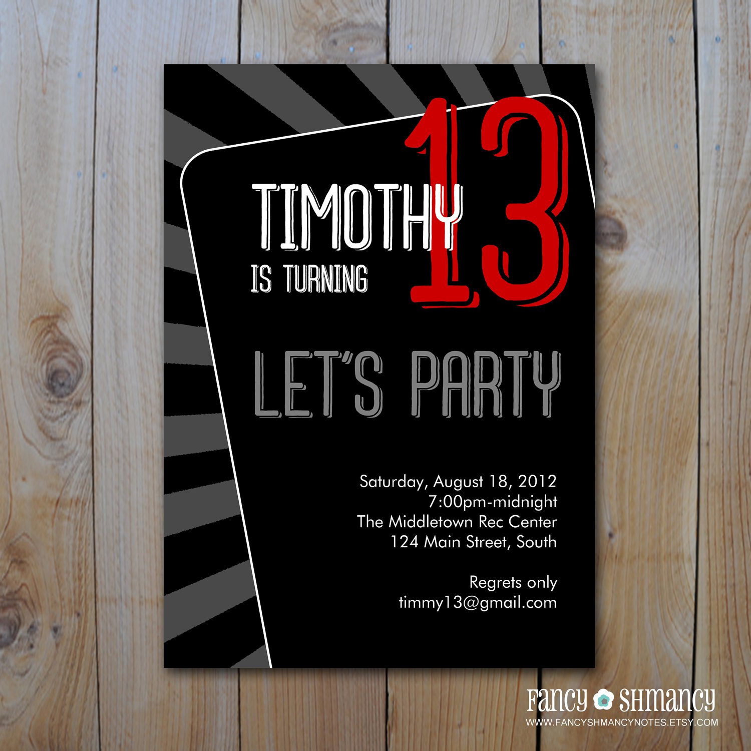 Teen Boy Birthday Invitation Templates