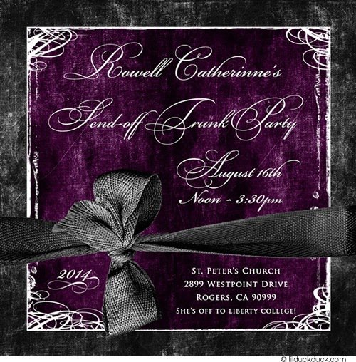 Trunk Party Invitations Wording