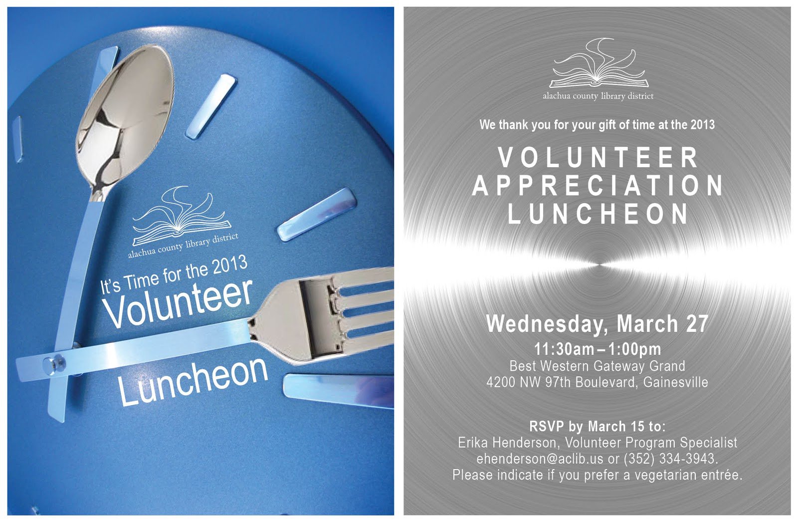Volunteer Appreciation Luncheon Invitation