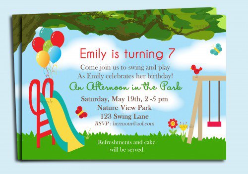 Water Park Birthday Invitations Printable