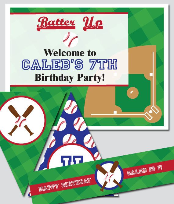 Work Baseball Party Invitations Printable