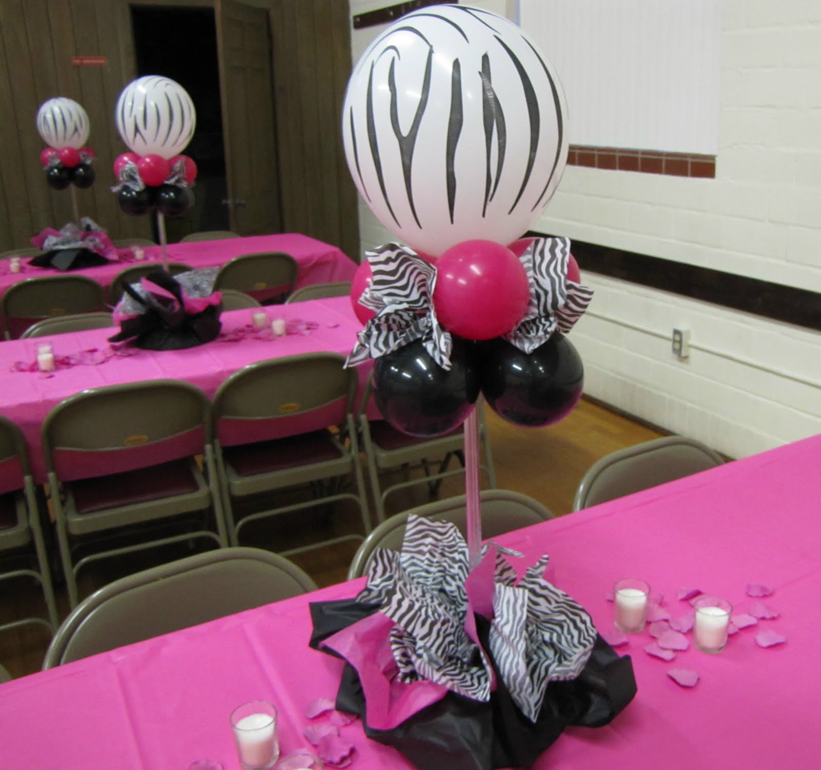 Zebra Party Table Decorations Ideas
