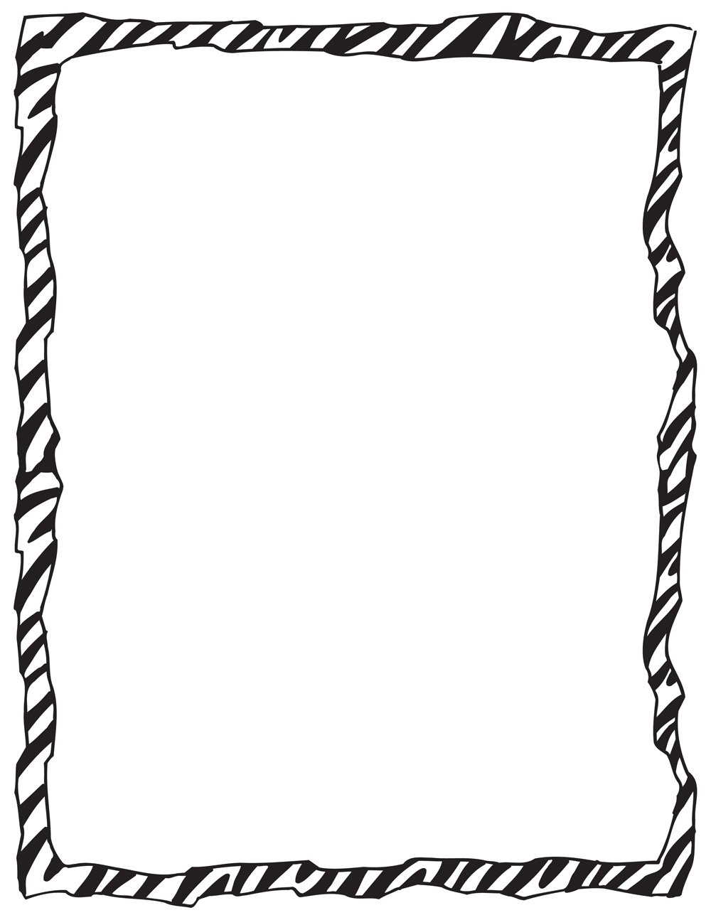 Zebra Print Invitation Clip Art