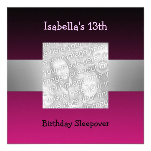 13th Birthday Slumber Party Invitation