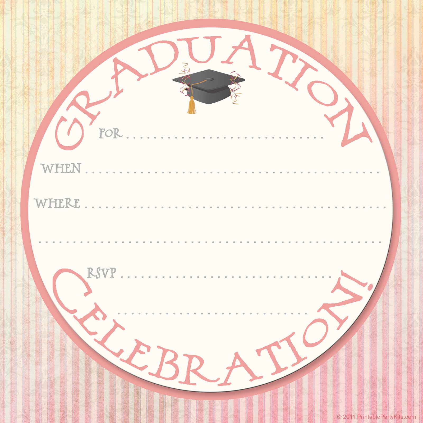 2014 Graduation Invitation Templates Free