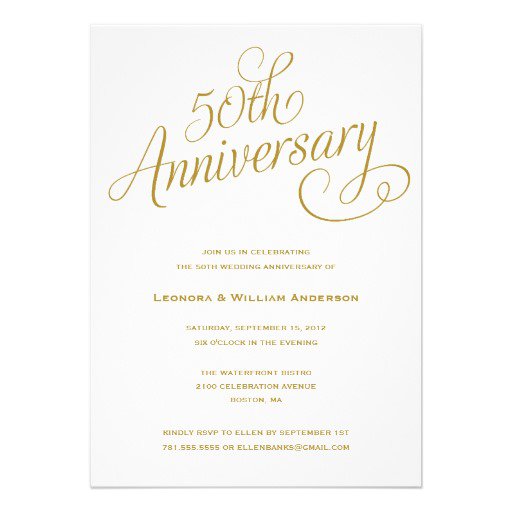 50 Anniversary Invitation Templates