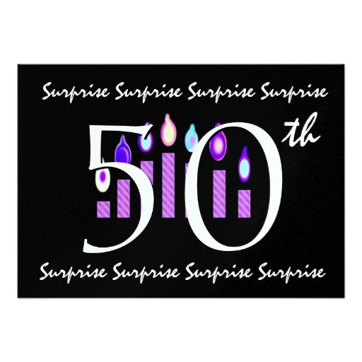 50 Surprise Birthday Invitations