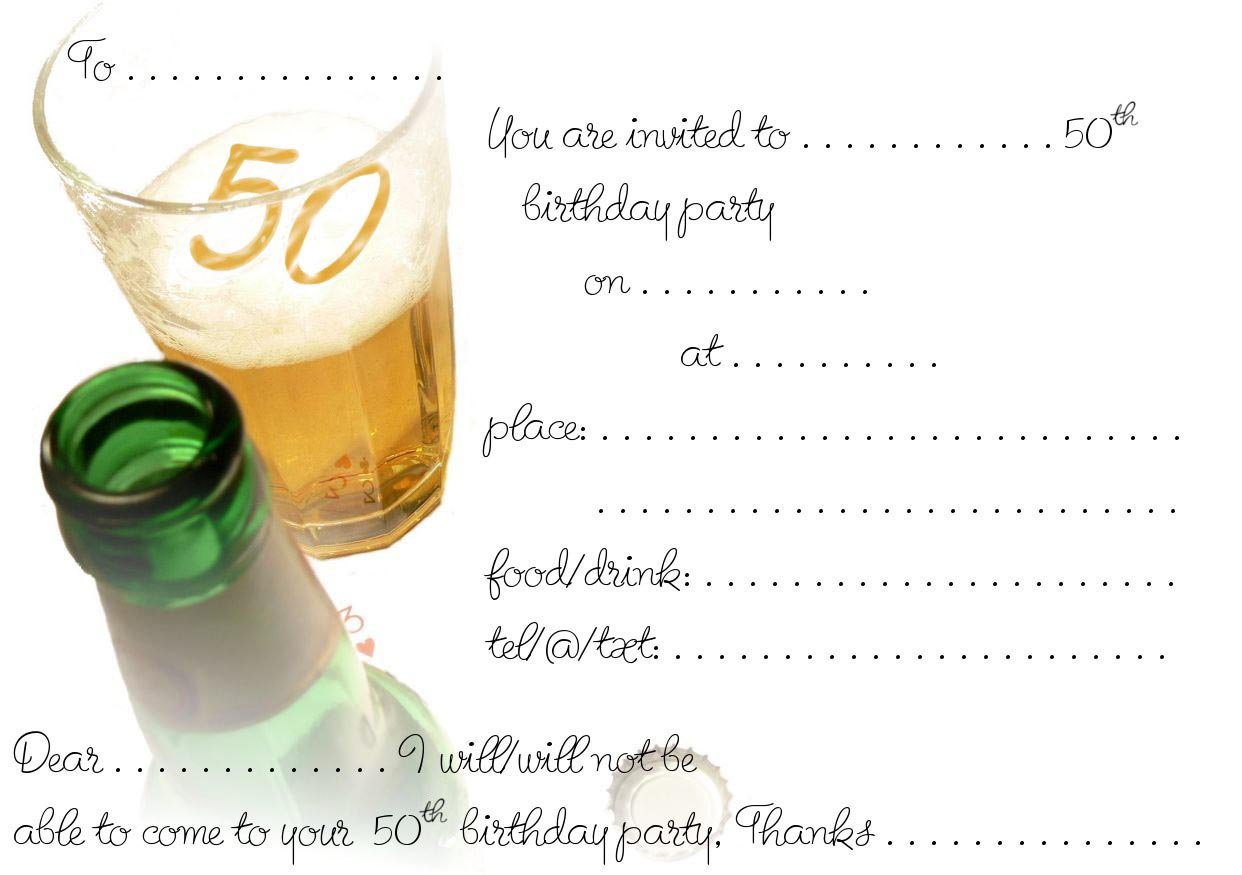 50th Anniversary Party Invitations Printable