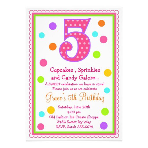 5th Birthday Invitation Ideas