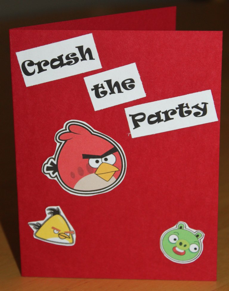 Angry Bird Party Invitations Print