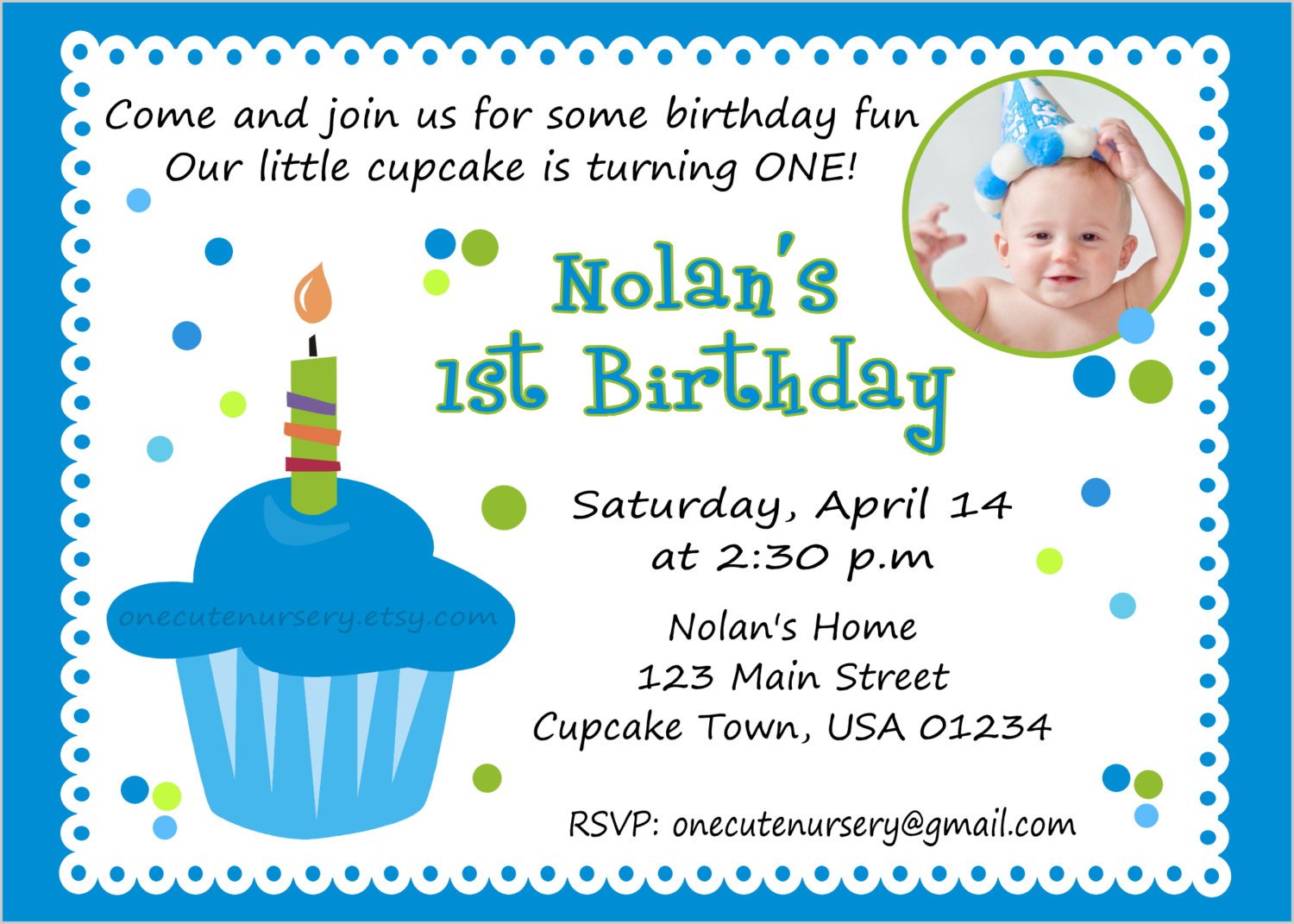 Baby Boy Birthday Invitation Cards Templates