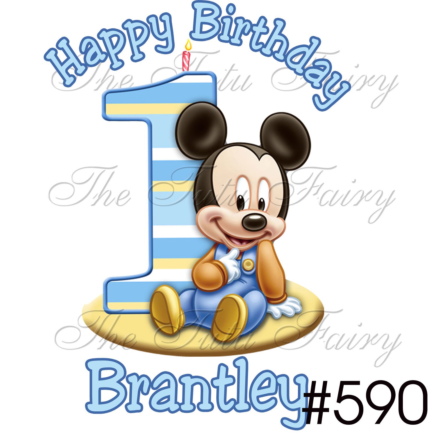 Baby Mickey Mouse 1st Birthday Clip Art