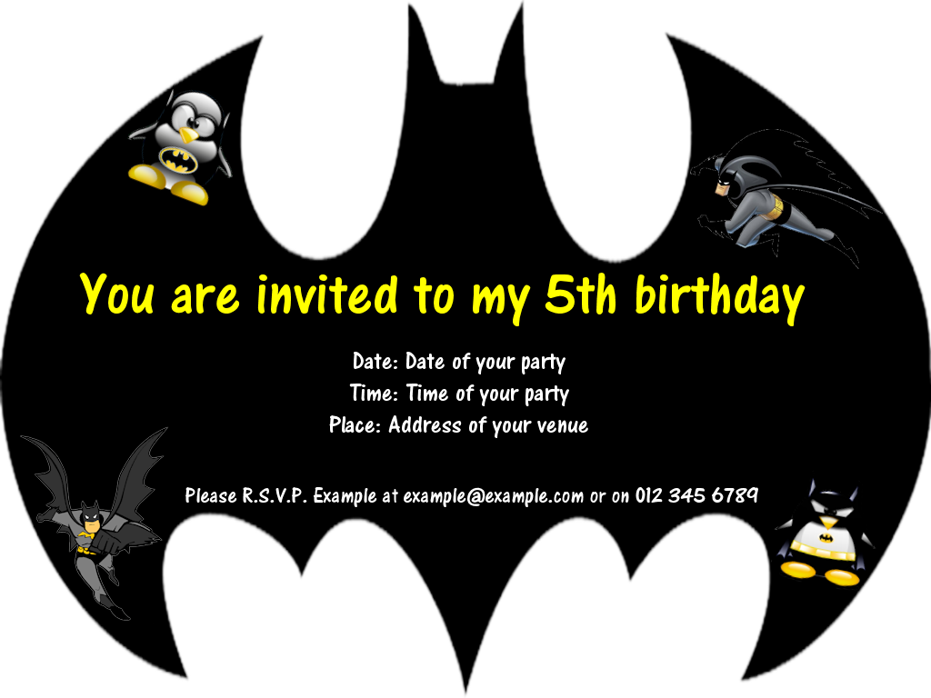 Batman Invitations Free Printables