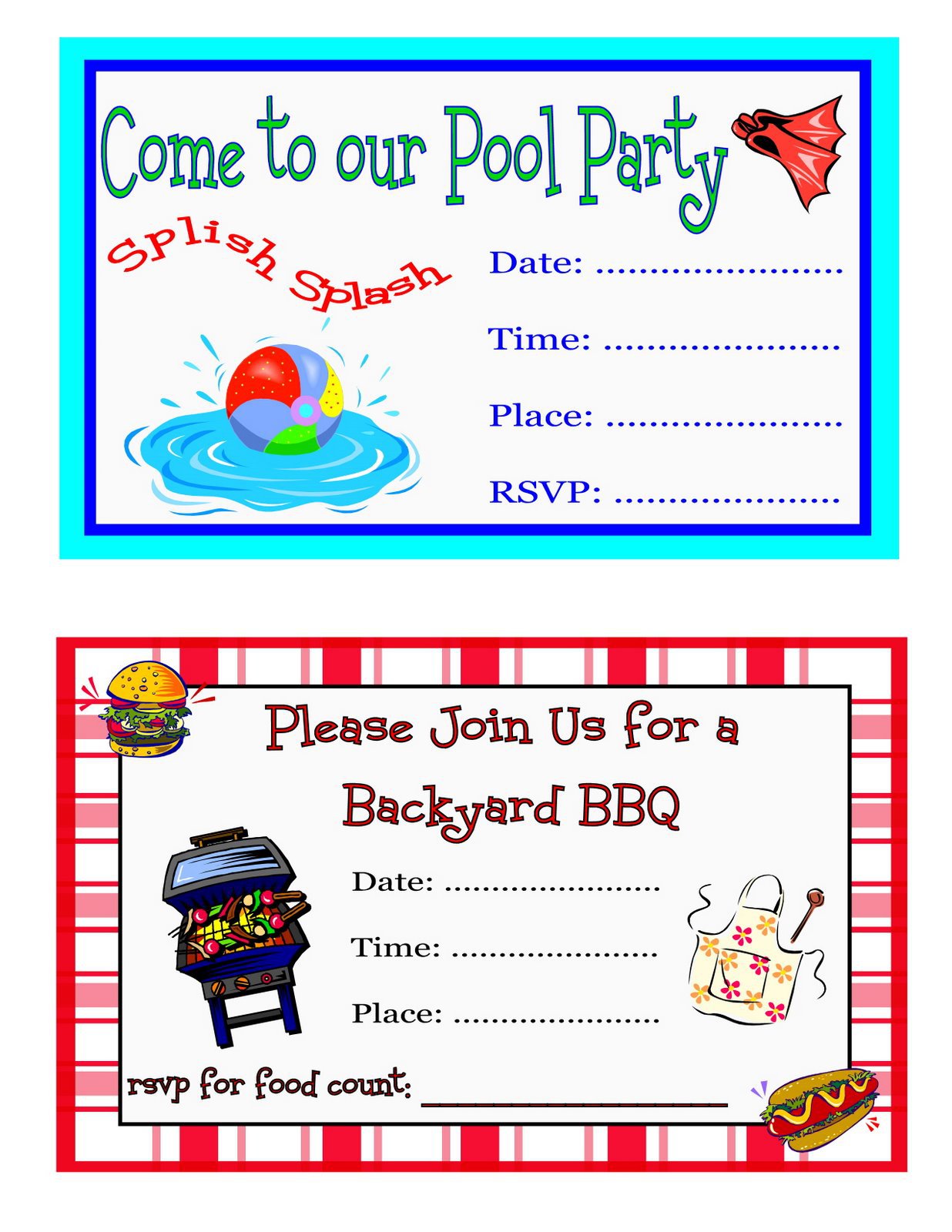 Bbq Birthday Party Invitations Free