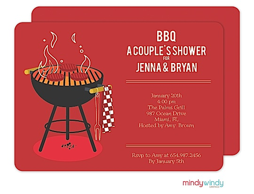 Bbq Engagement Party Invitations