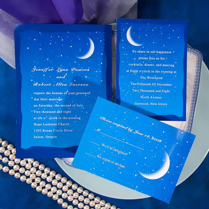 Blue Moon Wedding Invitations