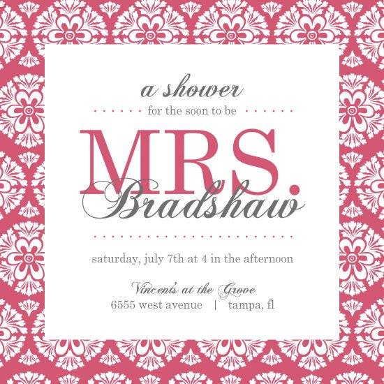 Bridal Shower Invitations Templates
