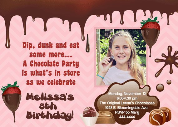 Chocolate Party Invitation Template