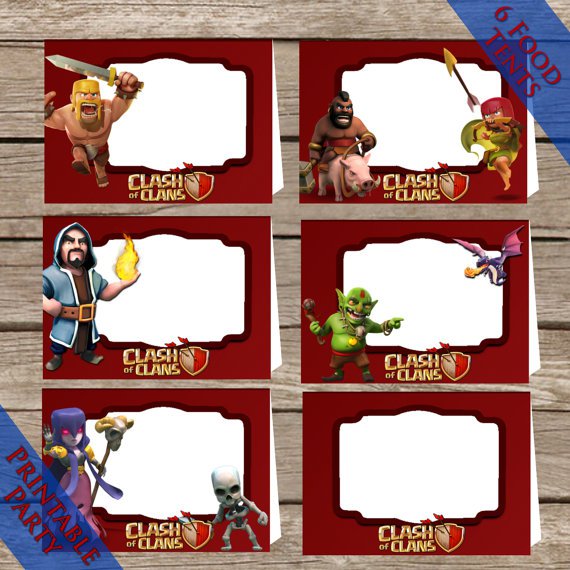 Clash Of Clans Party Invitations Printable